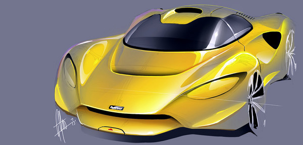 ▲未来的法拉利长这样？新造型超前卫　手绘设计图曝光（图／翻摄自George Yoo）